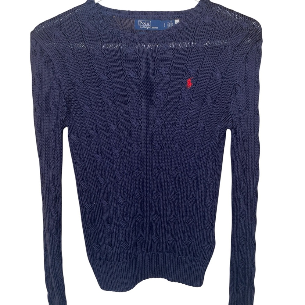 Polo by Ralph Lauren Cable Knit Navy Sweater